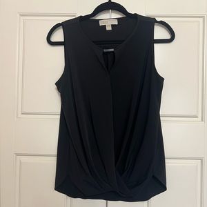MICHAEL Michael Kors Draped Black Tank Top Blouse